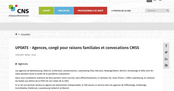 Congé pour raisons familiales extraordinaire COVID-19